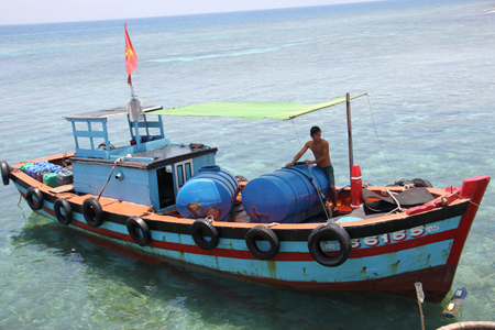 nước sinh hoạt cho tàu thủy